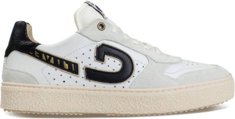 Cruyff Slice white cream black Wit Leer Lage sneakers Heren