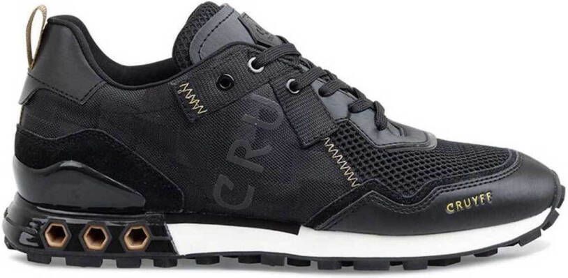 Cruyff Superbia Hex Black Dull Gold Zwart Kunststof Lage sneakers Heren