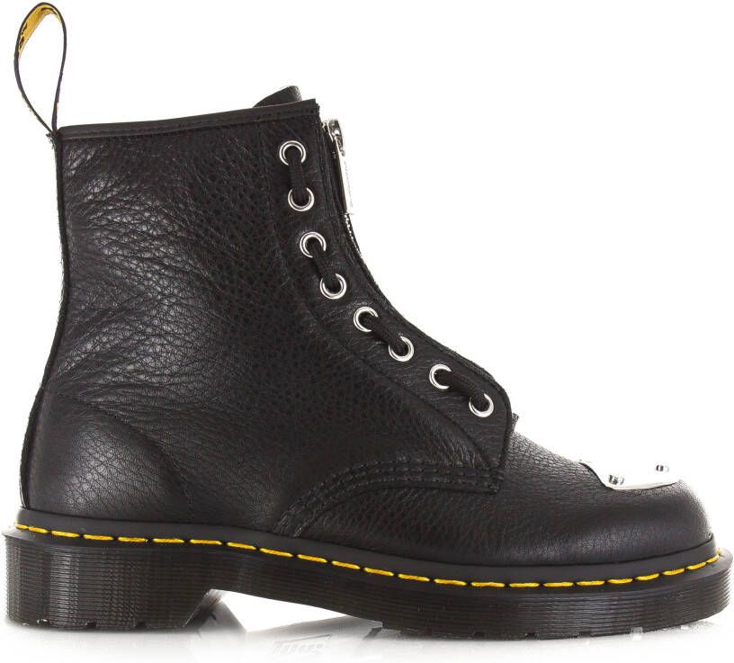 Dr martens Dr. Martens 1460 MP laars teenplaat Zwart Leer Biker boots Dames