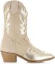 DWRS LABEL Bella Sand Champagne Beige Suede Cowboy laarzen Dames - Thumbnail 1