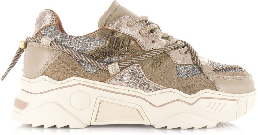 DWRS LABEL DWRS Jupiter | taupe stone Taupe Leer Lage sneakers Dames - Foto 2