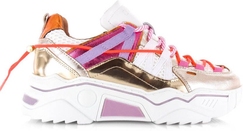 DWRS LABEL DWRS ORION metallic sneakers roze wit Roze Mesh Lage sneakers Dames