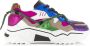 DWRS LABEL JUPITER Pink Dark green Roze Leer Lage sneakers Dames - Thumbnail 3