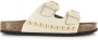 DWRS LABEL Malibu leren slippers Beige Leer Slippers met gesp Dames - Thumbnail 16