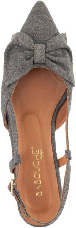 Babouche Sofie slingback sandalen grey Grijs Textiel Slingback sandalen Dames