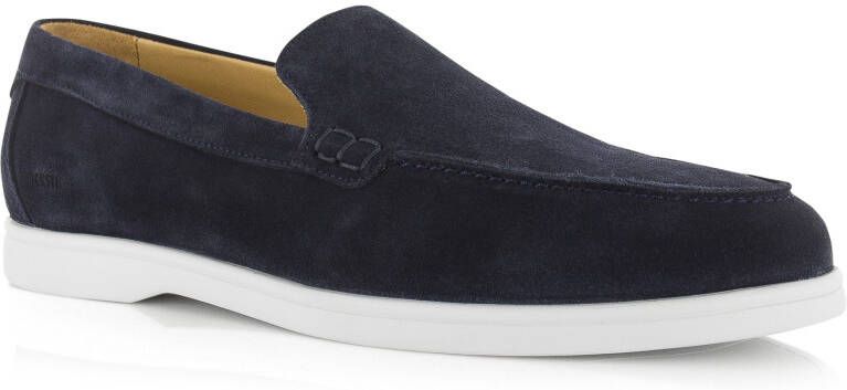 BLACKSTONE BG360 Navy loafers van suèd Blauw Suede Loafers Heren