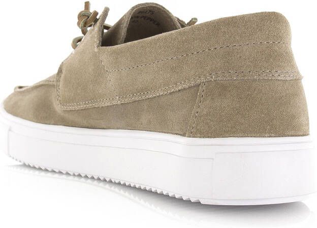 BLACKSTONE Dover | BG175 Lemon Pepper Beige Suede Lage sneakers Heren