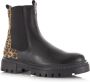 Bullboxer chelsea boot met panterprint Zwart Leer Chelsea boots Dames - Thumbnail 2