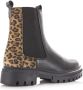 Bullboxer chelsea boot met panterprint Zwart Leer Chelsea boots Dames - Thumbnail 4