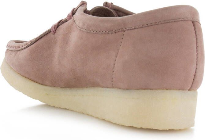 Clarks Wallabee Roze Nubuck Casual veterschoenen Dames