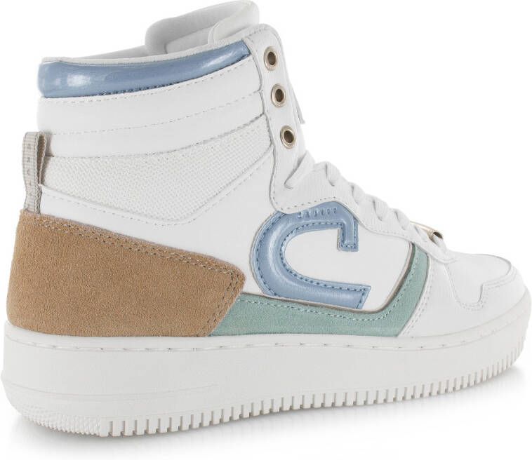 Cruyff Campo High Lux Wit Leer Hoge sneakers Dames