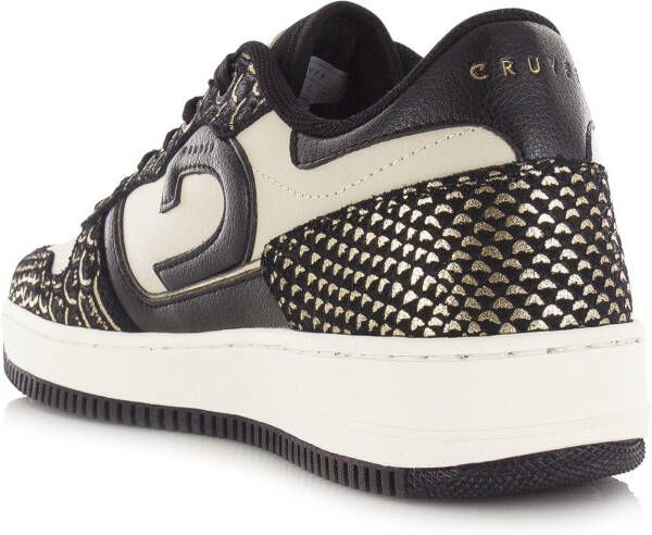 Cruyff Campo Low Lux black cream Zwart Leer Lage sneakers Dames