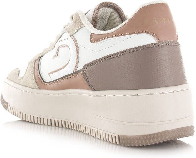 Cruyff Campo Low Lux taupe sneakers Wit Leerlook Lage sneakers Dames