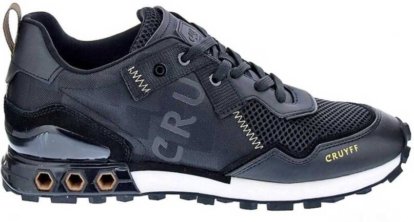 Cruyff Superbia Hex Black Dull Gold Zwart Kunststof Lage sneakers Heren