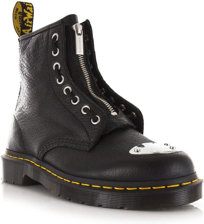 Dr martens Dr. Martens 1460 MP laars teenplaat Zwart Leer Biker boots Dames