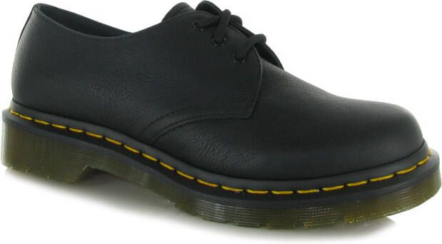 Dr martens 1461 Black virginia Zwart Leer Lage veterschoenen Dames