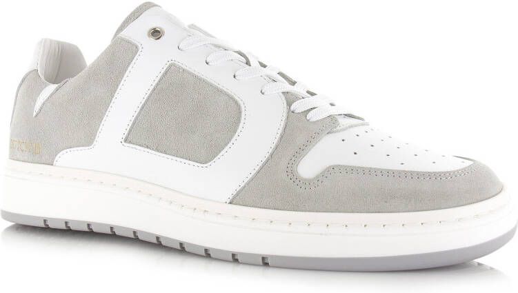 Dutch&apos;D Rune White Grey Wit Suede Lage sneakers Heren