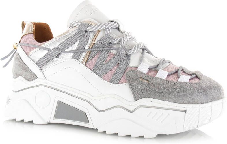 DWRS LABEL DWRS ORION sneakers dames grijs wit Grijs Leer Lage sneakers Dames