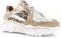 DWRS LABEL DWRS PLUTO leopard white sand Wit Leer Lage sneakers Dames - Thumbnail 3