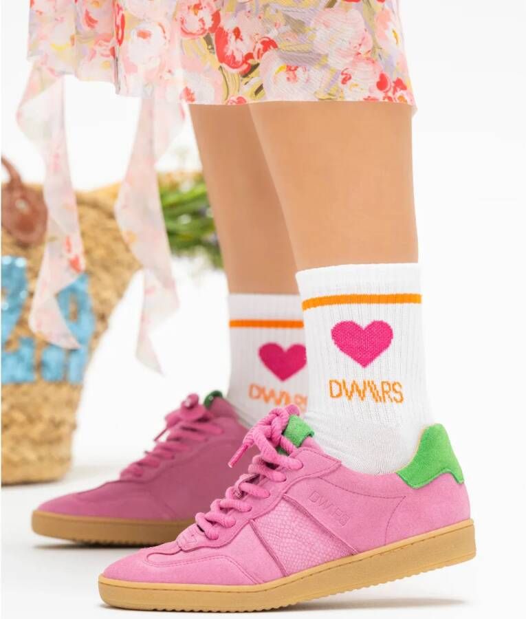 DWRS LABEL DWRS POONA sneakers dames roze Suede Lage sneakers Dames