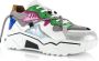 DWRS LABEL DWRS Jupiter | Lt.Grey Multi Grijs Leer Lage sneakers Dames - Thumbnail 5