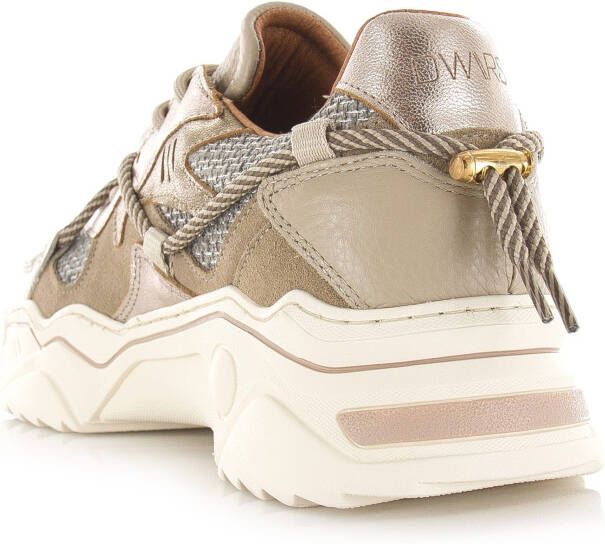 DWRS LABEL DWRS Jupiter | taupe stone Taupe Leer Lage sneakers Dames