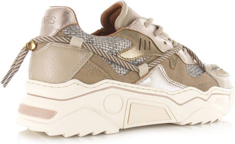 DWRS LABEL DWRS Jupiter | taupe stone Taupe Leer Lage sneakers Dames