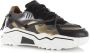 DWRS LABEL JUPITER Terry Black Elefante Zwart Leer Lage sneakers Dames - Thumbnail 5