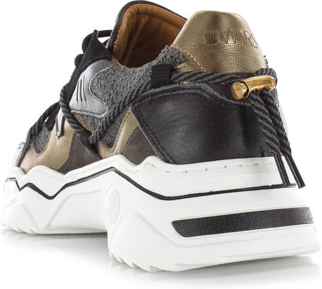 DWRS LABEL JUPITER Terry Black Elefante Zwart Leer Lage sneakers Dames