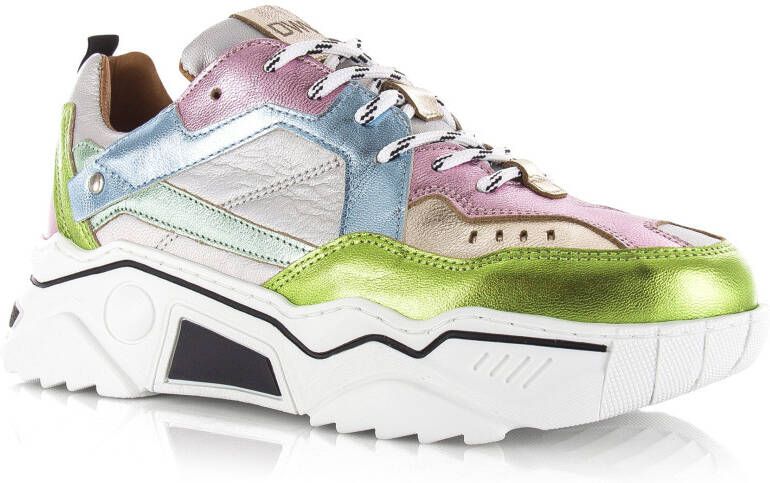 DWRS LABEL Pluto holographic | Lt. Pin Roze Leer Lage sneakers Dames