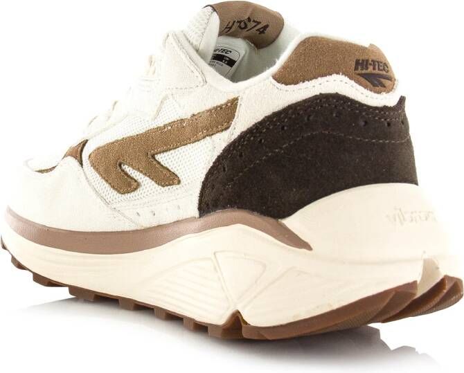 Hi-Tec Shadow | Natural Coffee Bean Wit Suede Lage sneakers Unisex