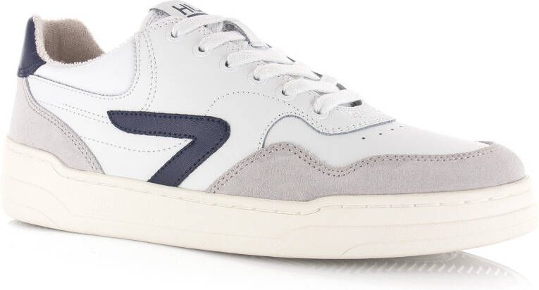 Hub Court | White Blue Ice Ivory Wit Leer Lage sneakers Heren