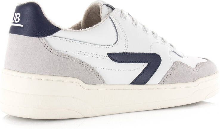 Hub Court | White Blue Ice Ivory Wit Leer Lage sneakers Heren