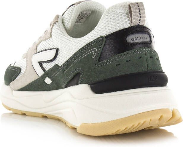 Hub Grid | off white sage green Wit Suede Lage sneakers Heren