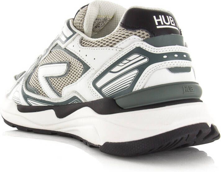 Hub Slam groene herensneakers Groen Mesh Lage sneakers Heren