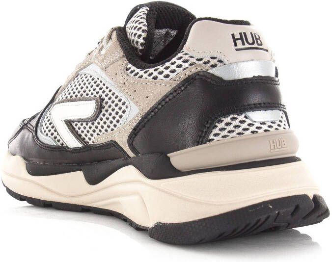 Hub Slam zwart beige damessneakers Zwart Mesh Lage sneakers Dames