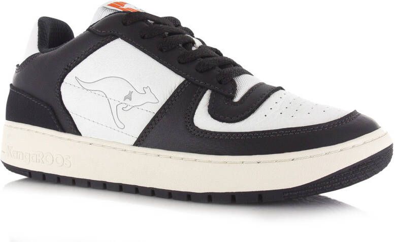 Kangaroos Game Lo Black White Zwart Leer Lage sneakers Unisex