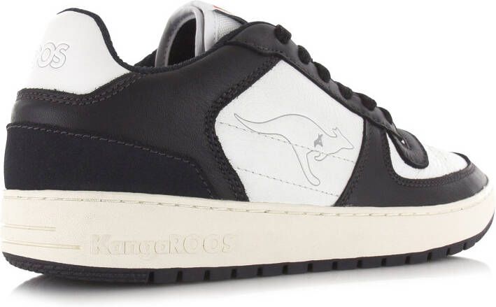 Kangaroos Game Lo Black White Zwart Leer Lage sneakers Unisex