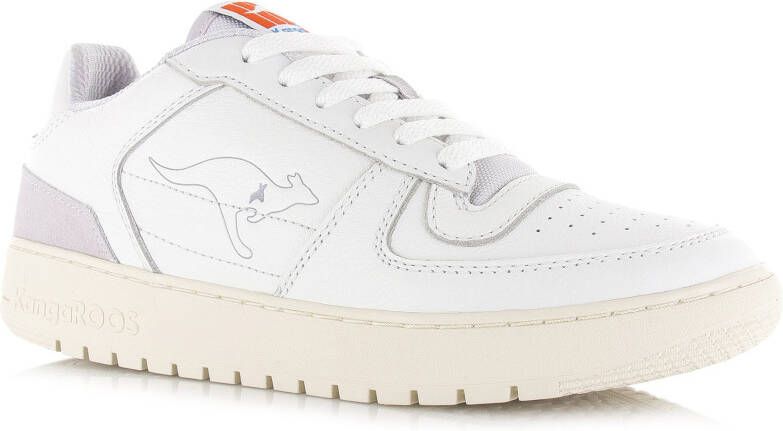 Kangaroos Game Lo White Wit Leer Lage sneakers Unisex