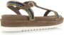 Lazamani Ladies chunky sandaal Blauw Suede Plateau sandalen Dames - Thumbnail 6