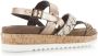 Lazamani bruine plateauzool sandalen Bruin Leer Plateau sandalen Dames - Thumbnail 15