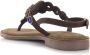 Lazamani Suède teensandaal Bruin Suede Platte sandalen Dames - Thumbnail 15