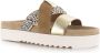 Maruti Bari Slippers Cognac Gold Pixel Offwhite Sandal - Thumbnail 13