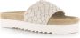 Maruti Beige Gevlochten Leren Slipper Billy White Dames - Thumbnail 15