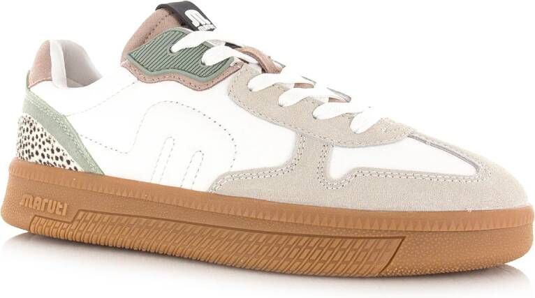 Maruti Yale Suede sneakers groen Wit Leer Lage sneakers Dames