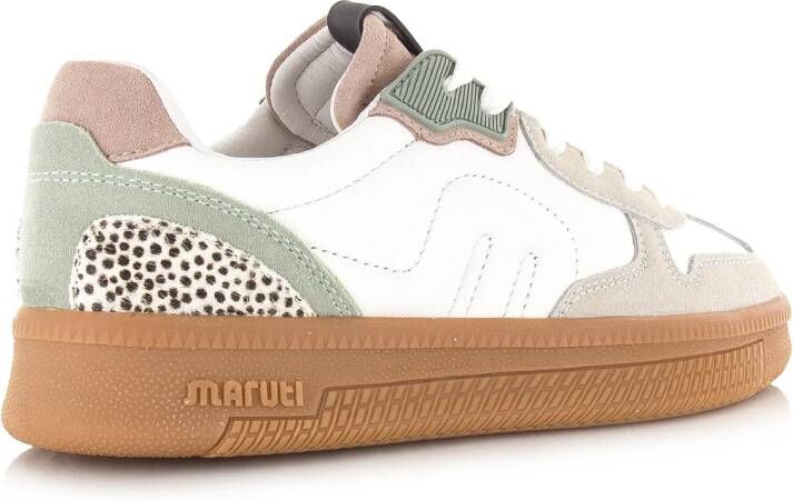 Maruti Yale Suede sneakers groen Wit Leer Lage sneakers Dames