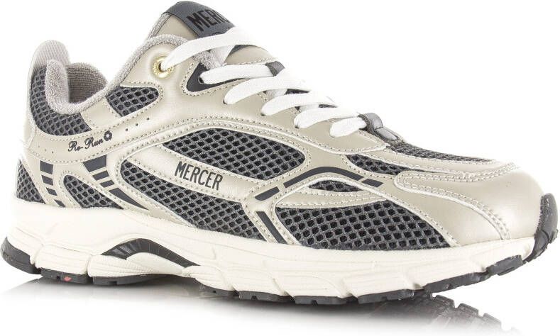 Mercer Amsterdam Mercer The Re-Run Champagne grey Grijs Mesh Lage sneakers Dames