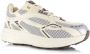 Mercer Amsterdam The Re-Run MAX Cactus | White Brown Wit Mesh Lage sneakers Unisex - Thumbnail 11