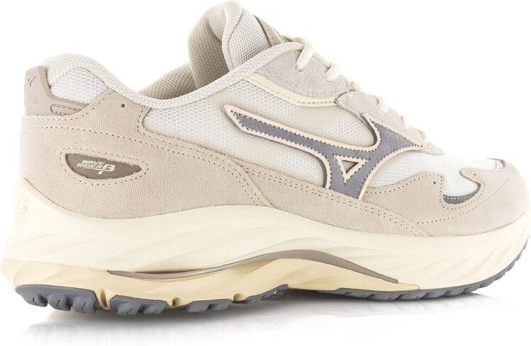 Mizuno Wave Rider ß | White Sand Ultimate Gray Wit Suede Lage sneakers Heren