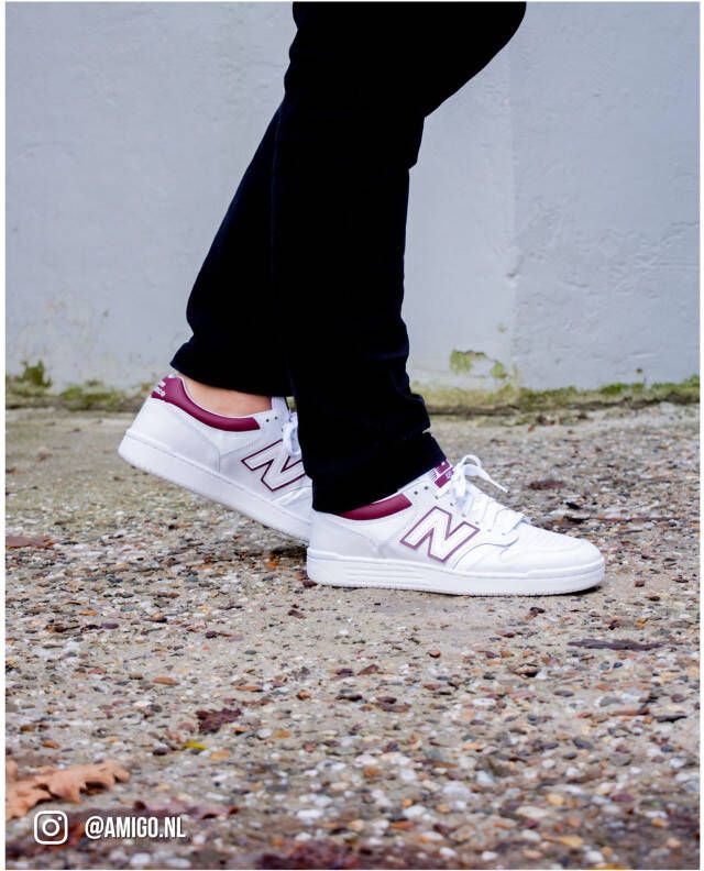 New Balance BB480 Wit Leer Lage sneakers Unisex